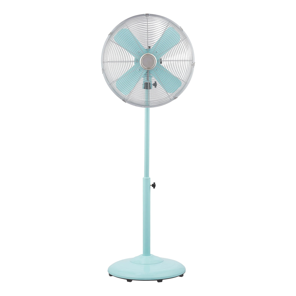 16 inch Adjustable Height Oscillating 3-Speed Metal Stand Fan in Red G835