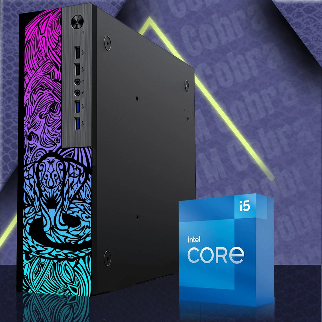 Restored Gaming Desktop PC, Intel Core i5 12th Gen, AMD RX 550, 16GB RAM, 1TB SSD, 4TB HDD, 24 Inch LED Monitor, Win 11 Home (Refurbished) C8298