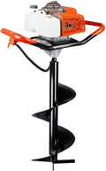 63CC Gas Powered Auger Post Hole Digger with 12 Inch Earth Auger Drill Bit B24262