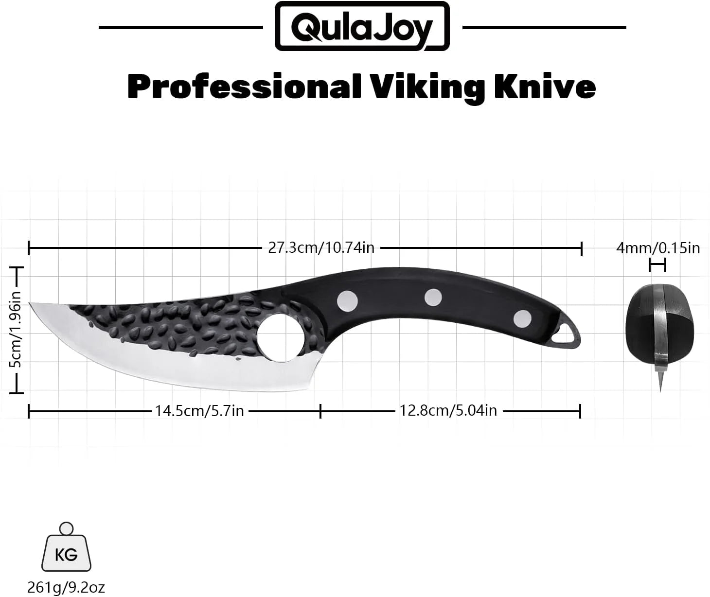 Black High Carbon Steel Boning Knife N233