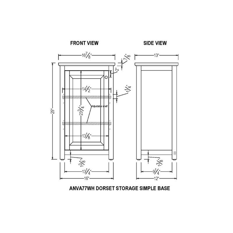 Floor Bath Storage Cabinet with Door I571336