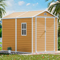 8x6 Feet Resin Storage Shed with Floor, Dove Grey C59716