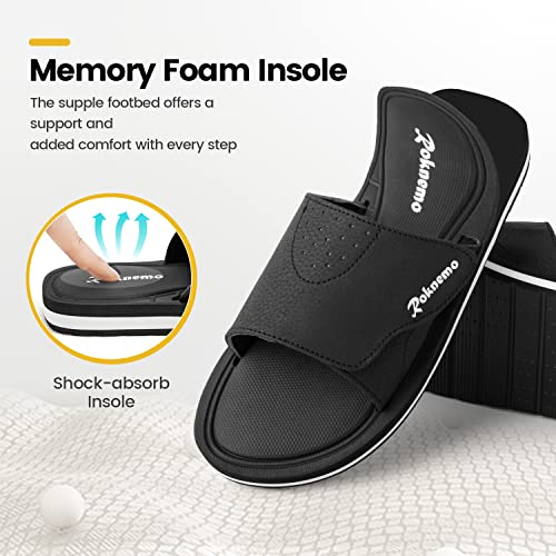 Mens Slide Sandals with Memory Foam B2246