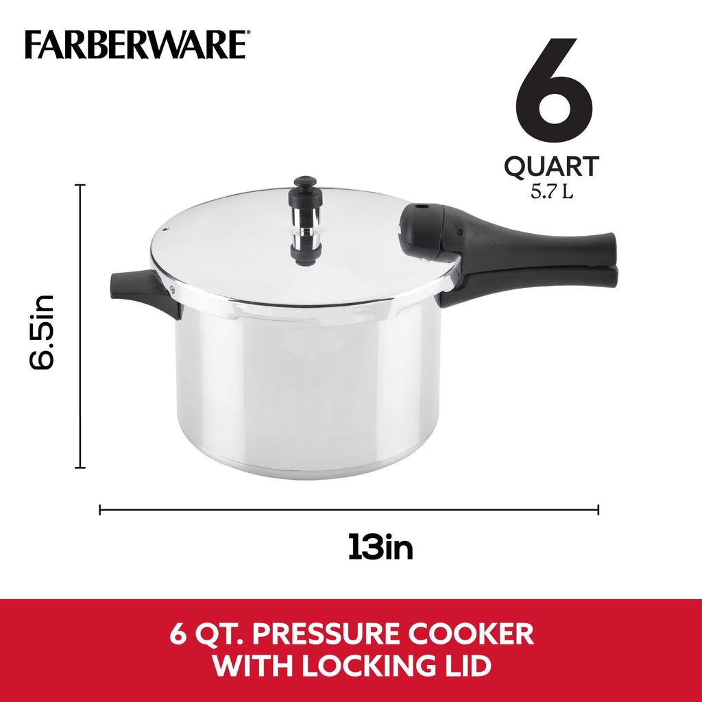 6-Quart Aluminum Stovetop Pressure Cooker P64082