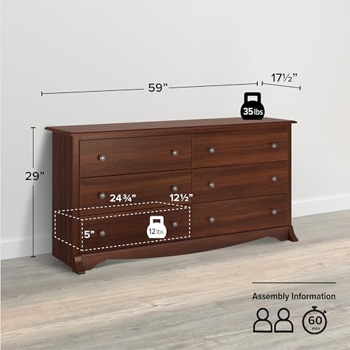 Rustic White Double Drawer Dresser and Three Drawer Nightstand M656