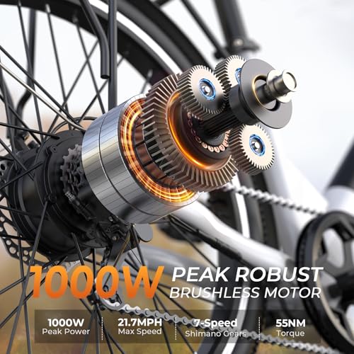 26" Step-Thru Electric Bike with 48V Removable Battery O88683