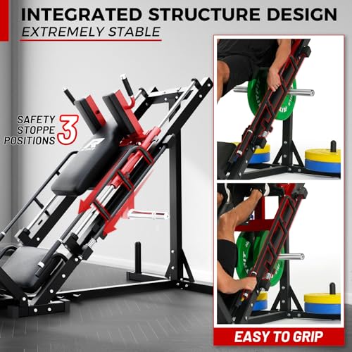 Adjustable Leg Press Hack Squat Machine with Linear Bearing Z2185
