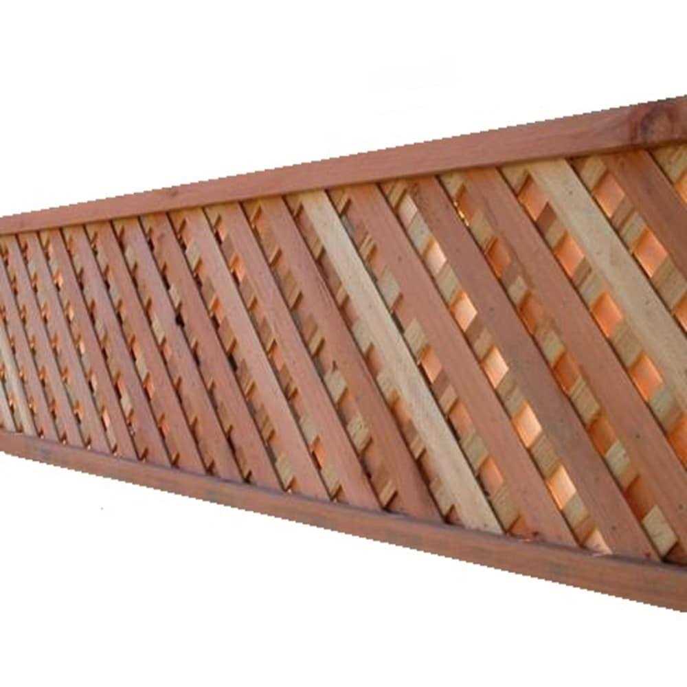 2-1/4-in x 16-1/2-in x 8-ft Natural Redwood Wood Privacy Lattice G894