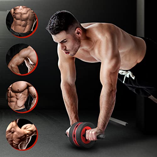 Ab Rollers Wheel Kit with Push Up Bars, Resistance Bands, Knee Mat I697