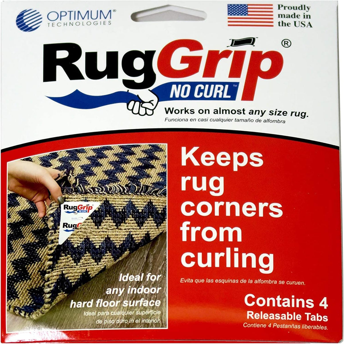 4 Piece Anti Curling Rug Grip Corner Tabs R862169