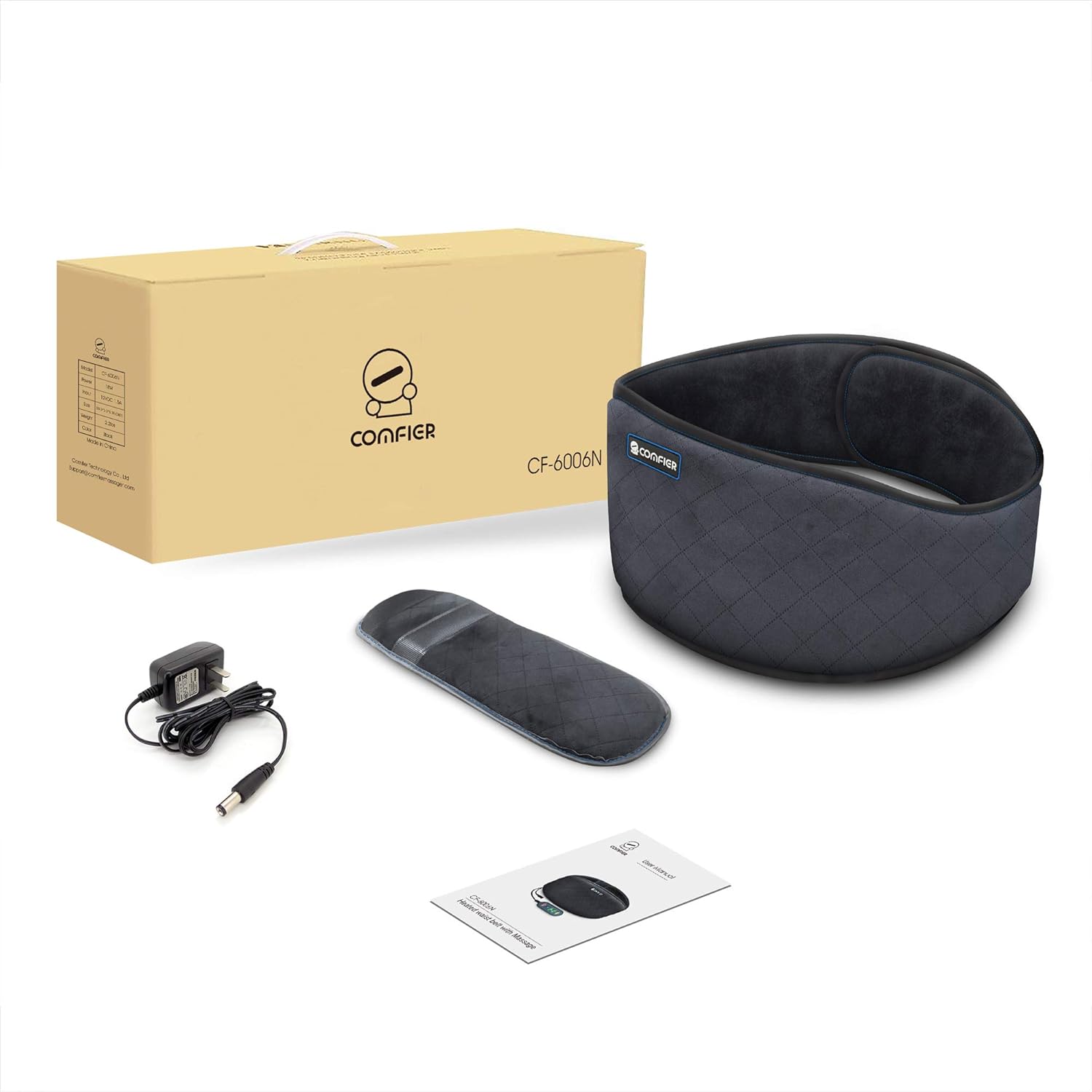 Heating Pad with Heat Vibration Lower Back Massager Auto Shut Off Heated Waist Belt X297727