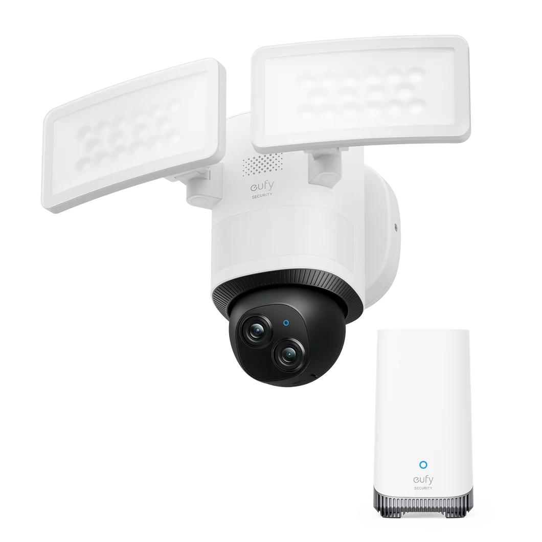 Dual Camera Floodlight Camera with 360° Pan and Tilt Q981