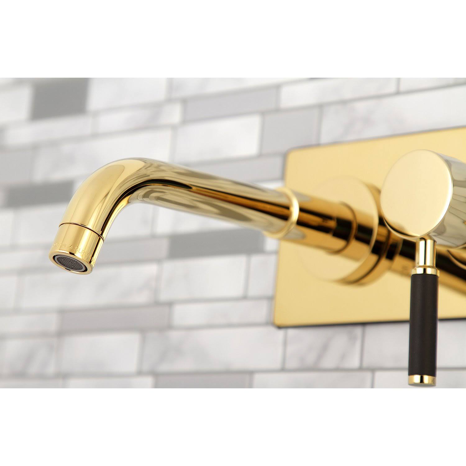 Polished Brass Wall Mount Bathroom Faucet Z7278
