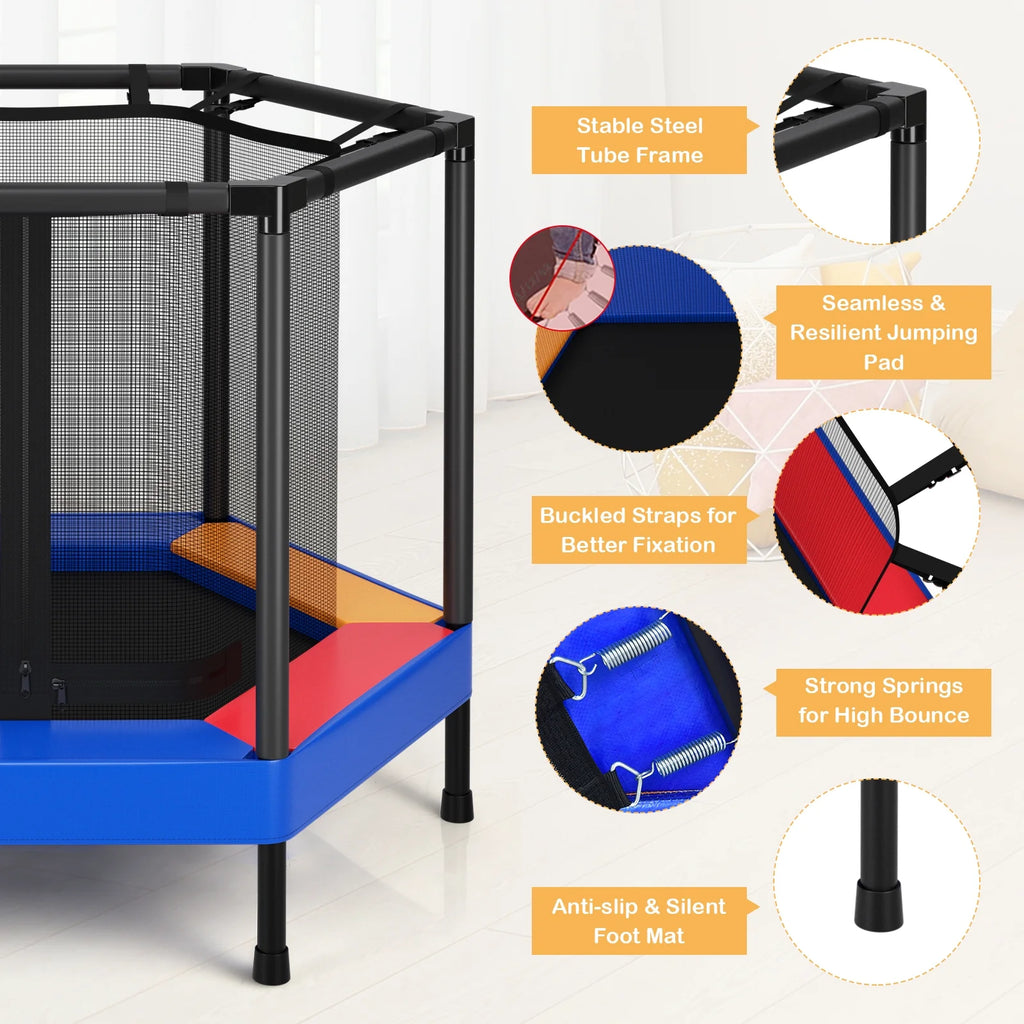 48’’ Hexagonal Shape Toddler Trampoline M860144