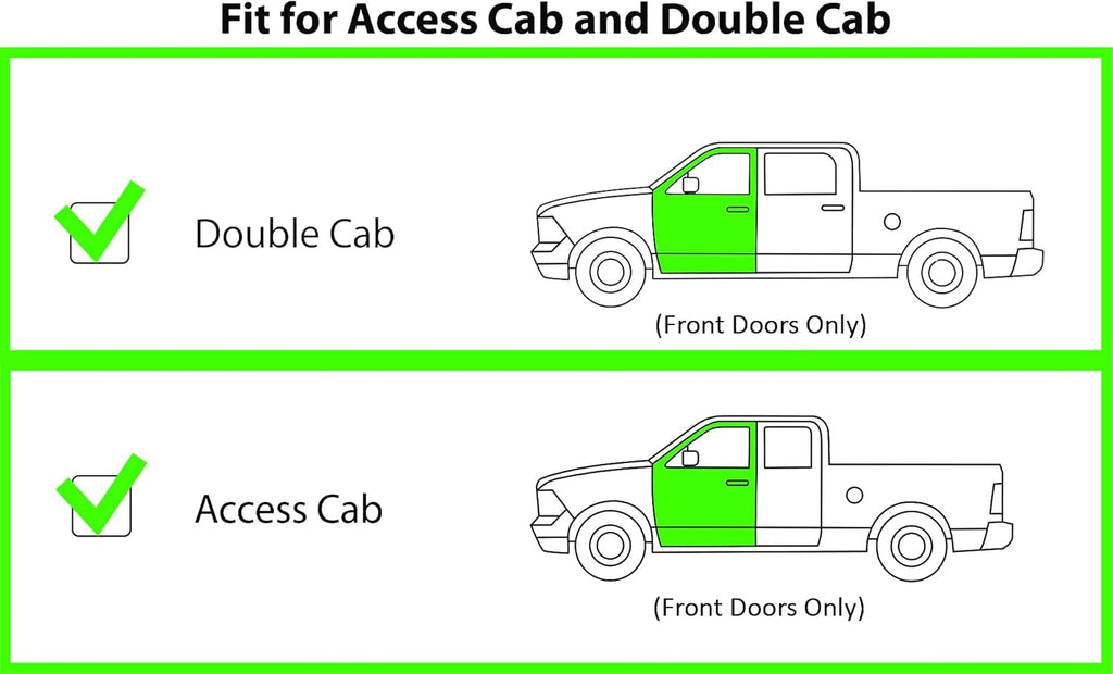 2 pcs Shatterproof Tape-on Window Deflectors for Toyota Tacoma 2016-2022 Access Cab Z993521
