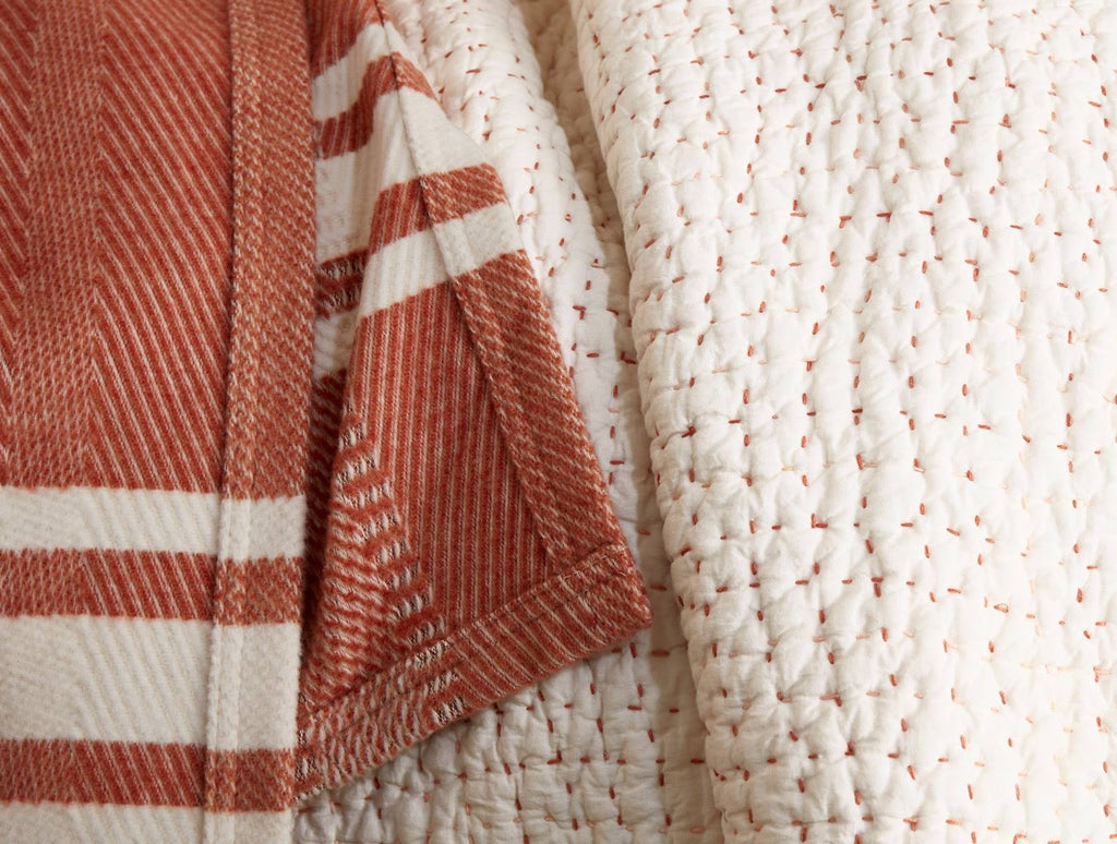 Organic Handstitched Quilt, Slate, Full/Queen D6302