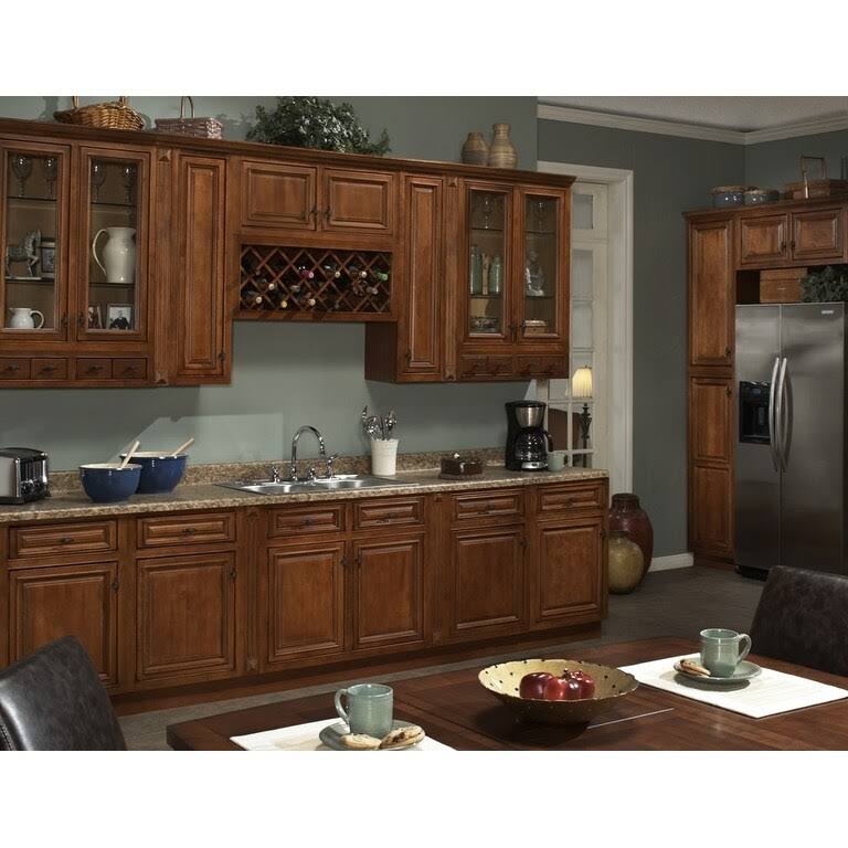 Burnt Cinnamon Double Door Kitchen Wall Cabinet H513526