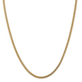 14kt Yellow Gold 3mm Semi-Solid Franco Chain 24 inch Lobster Clasp K2671