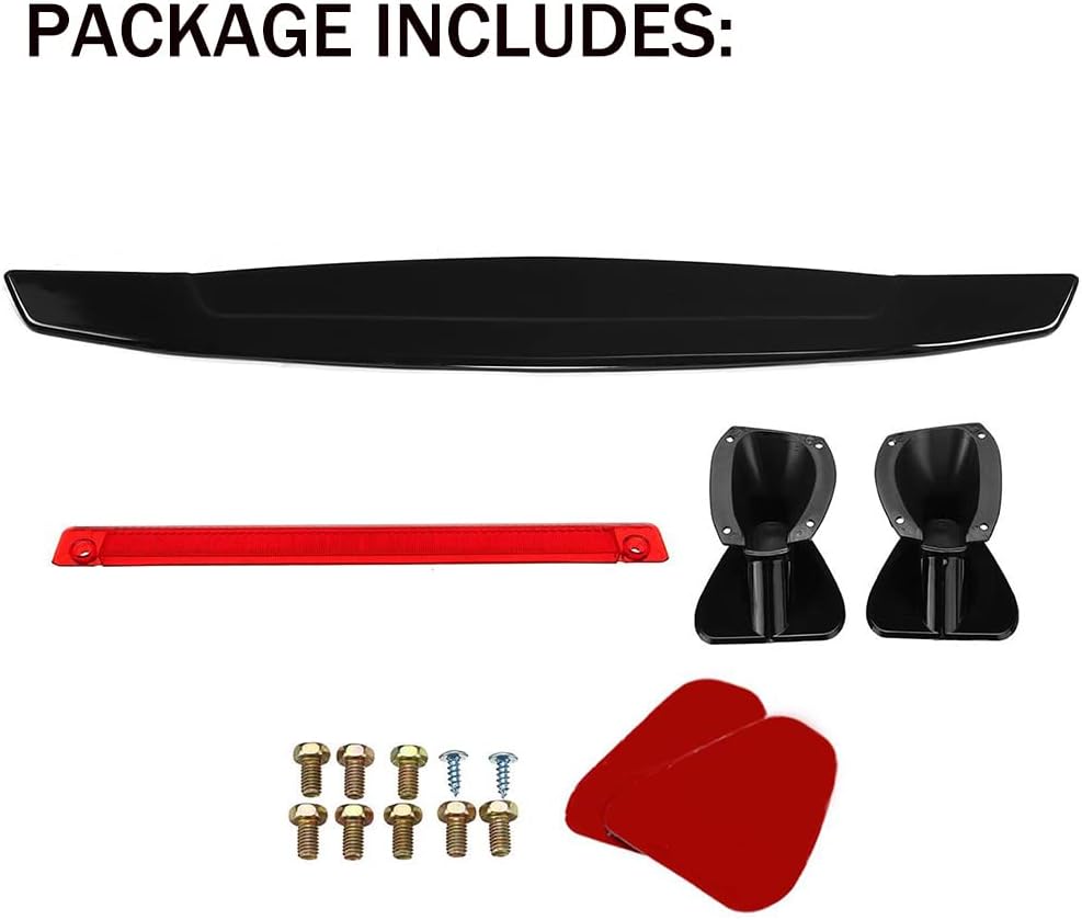 Glossy Black ABS Racing Spoiler Wing H5065
