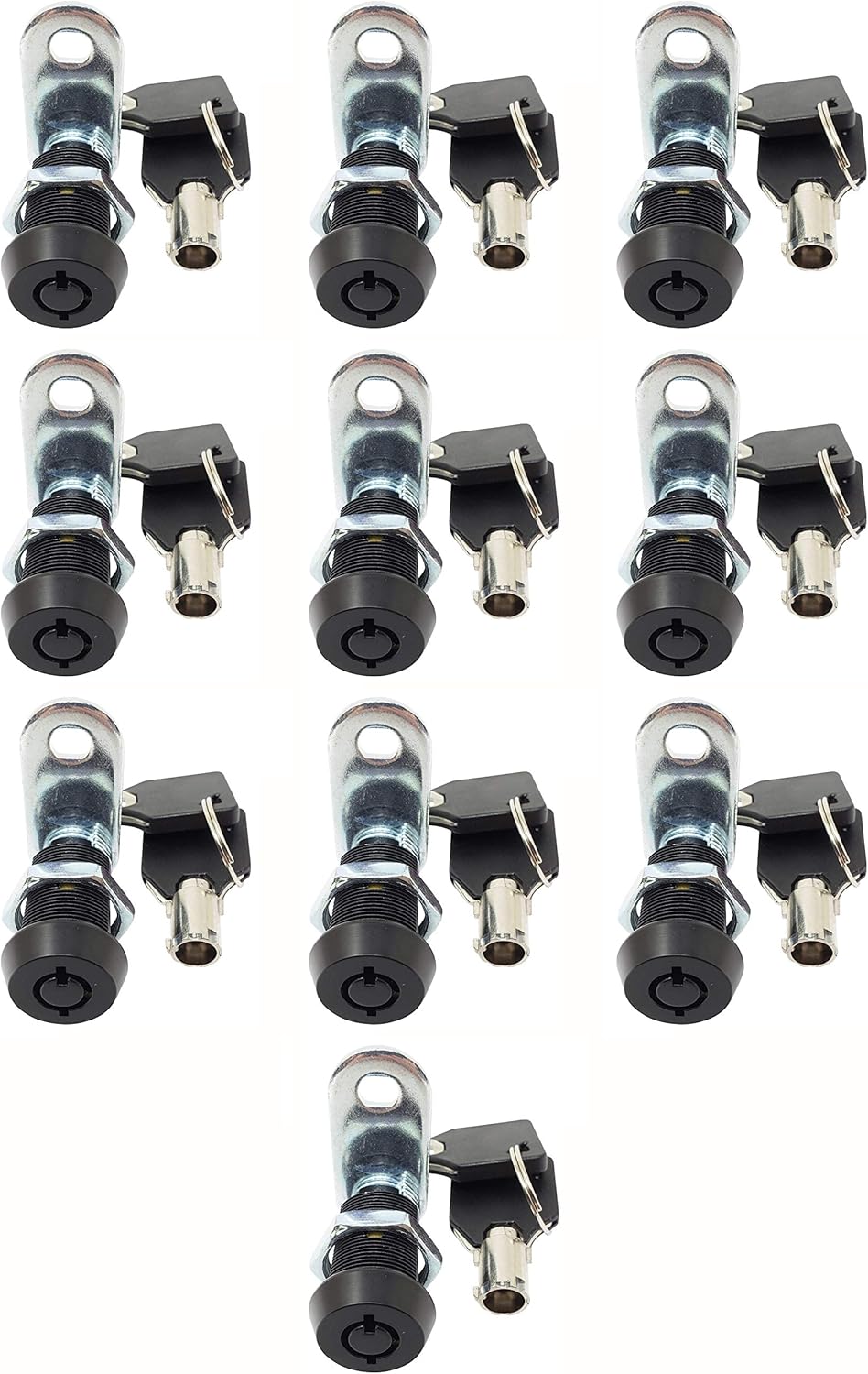 5/8 Inch Chrome Tubular Cam Lock, Pack of 10 Y370