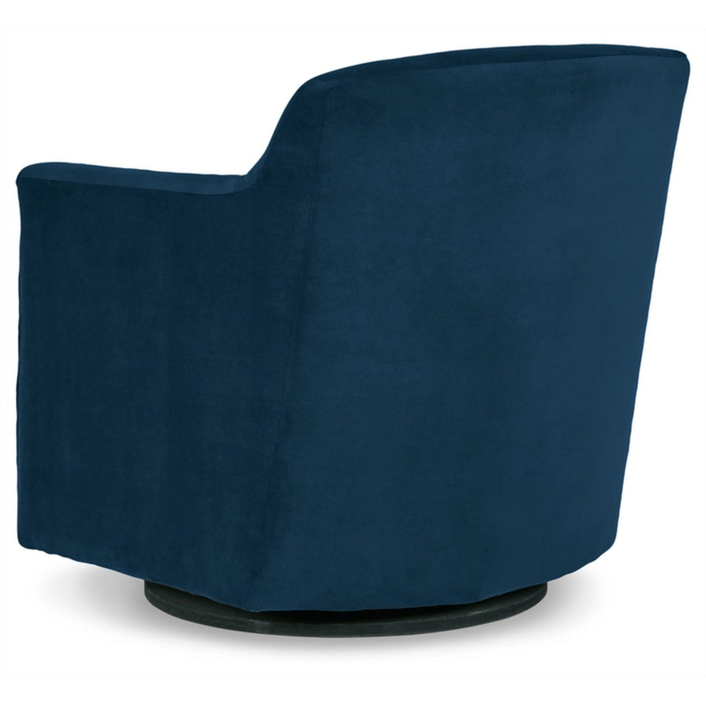 Blue & Black Metal Swivel Accent Chair F81854