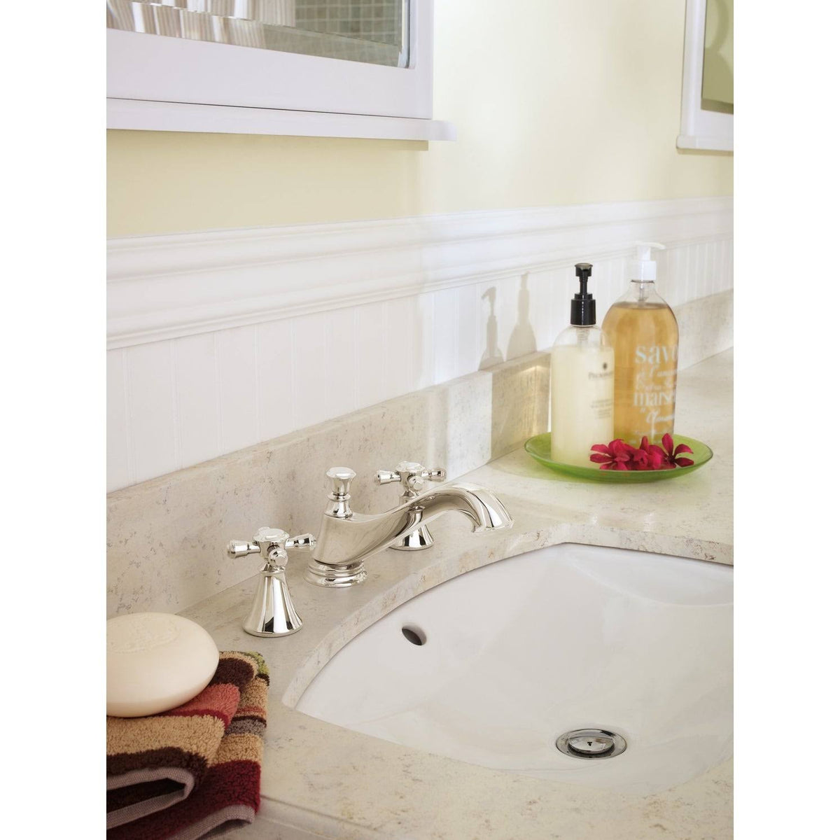 Brilliance Stainless Two Cross Bath Faucet / Bidet Handle Kit N313