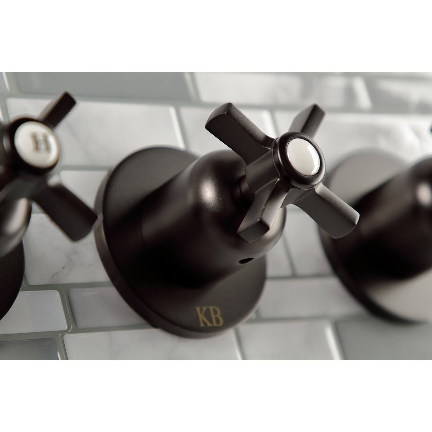 Three-Handle Tub and Shower Faucet, Oil Rubbed Bronze S5642