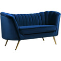 Navy Velvet Loveseat O263