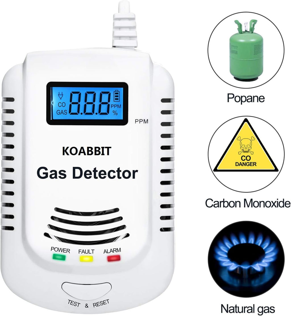2 Pack UL2034 Carbon Monoxide and Natural Gas Detector Alarm W5734