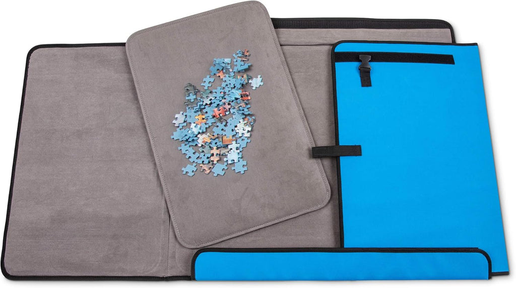 1000-Piece Jigsaw Puzzle Mat with Non-Slip Felt Surface, Removable Trays, Carry Handle Pack of 2 C65743