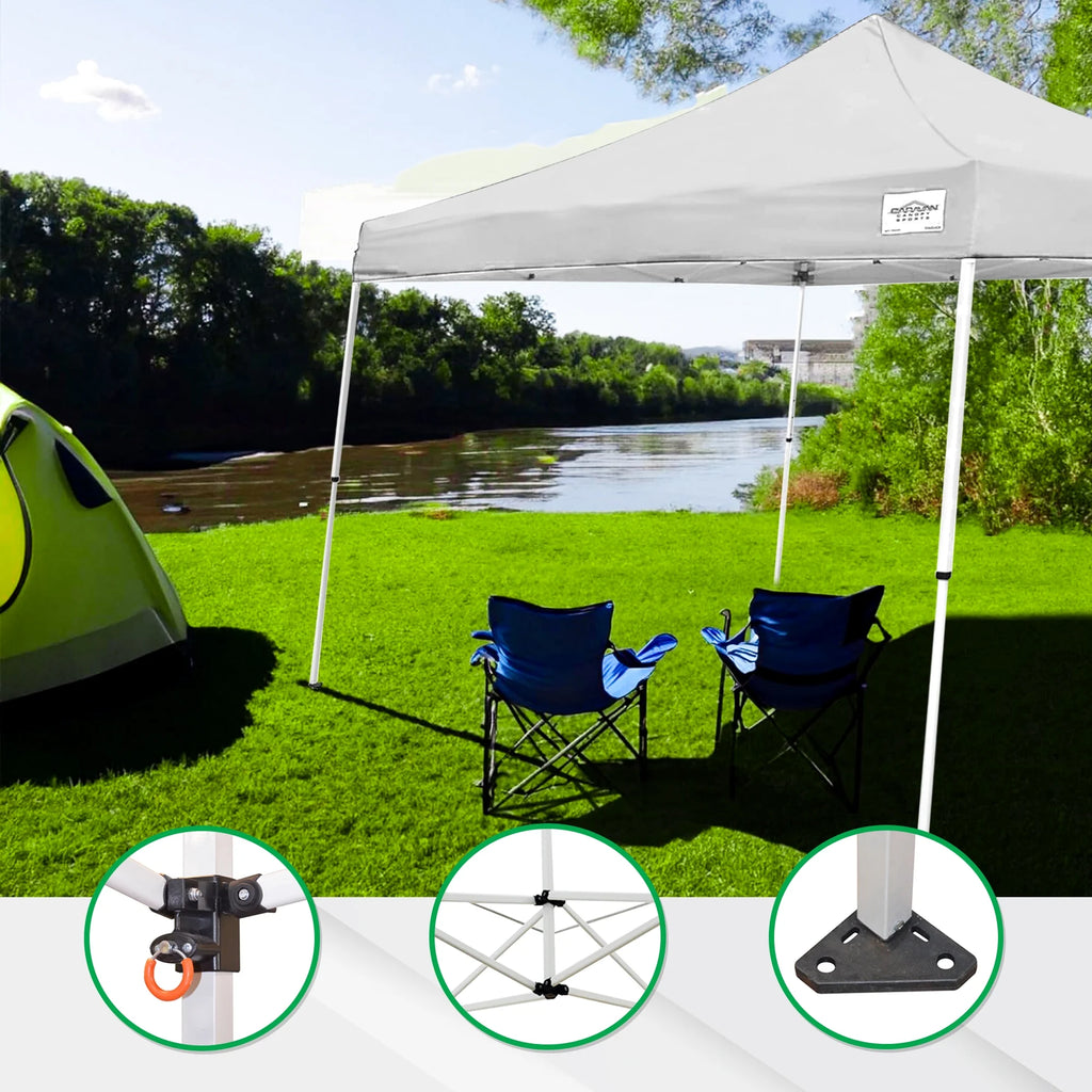 10x10' Instant Canopy Kit with 2 Slant Leg Sidewall C416972