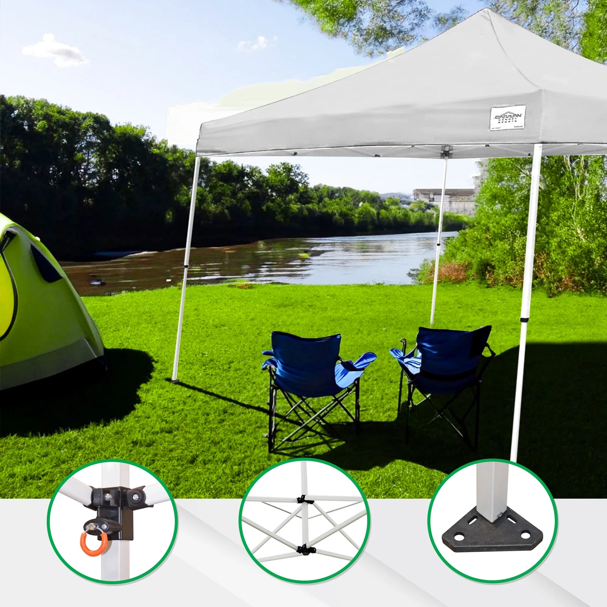 10x10' Instant Canopy Kit with 2 Slant Leg Sidewall C416972