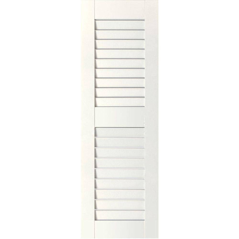 Primed Western Red Cedar Open Louvered Shutters, Per Pair X189708