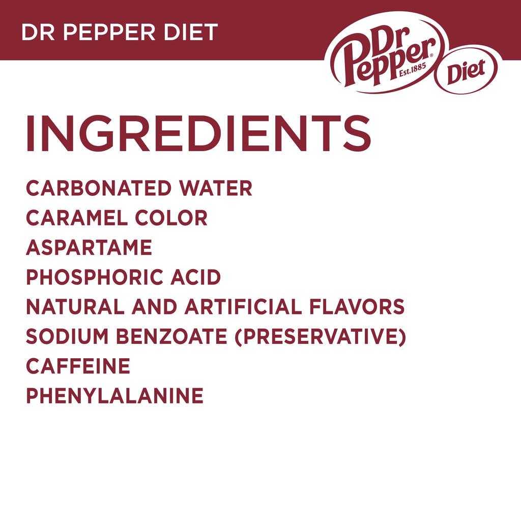 Diet Dr Pepper Soda Pop, 16.9 fl oz, 6 Pack Bottles W76927