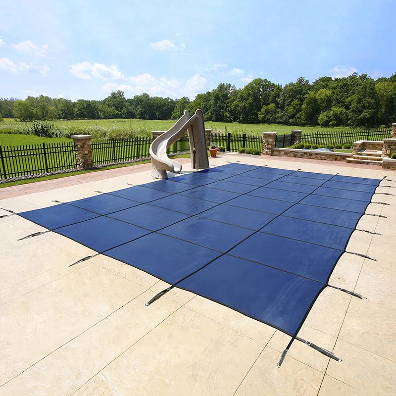 Blue 20-Year Ultra Light Solid Safety Cover for 12-ft x 24-ft Pool W278