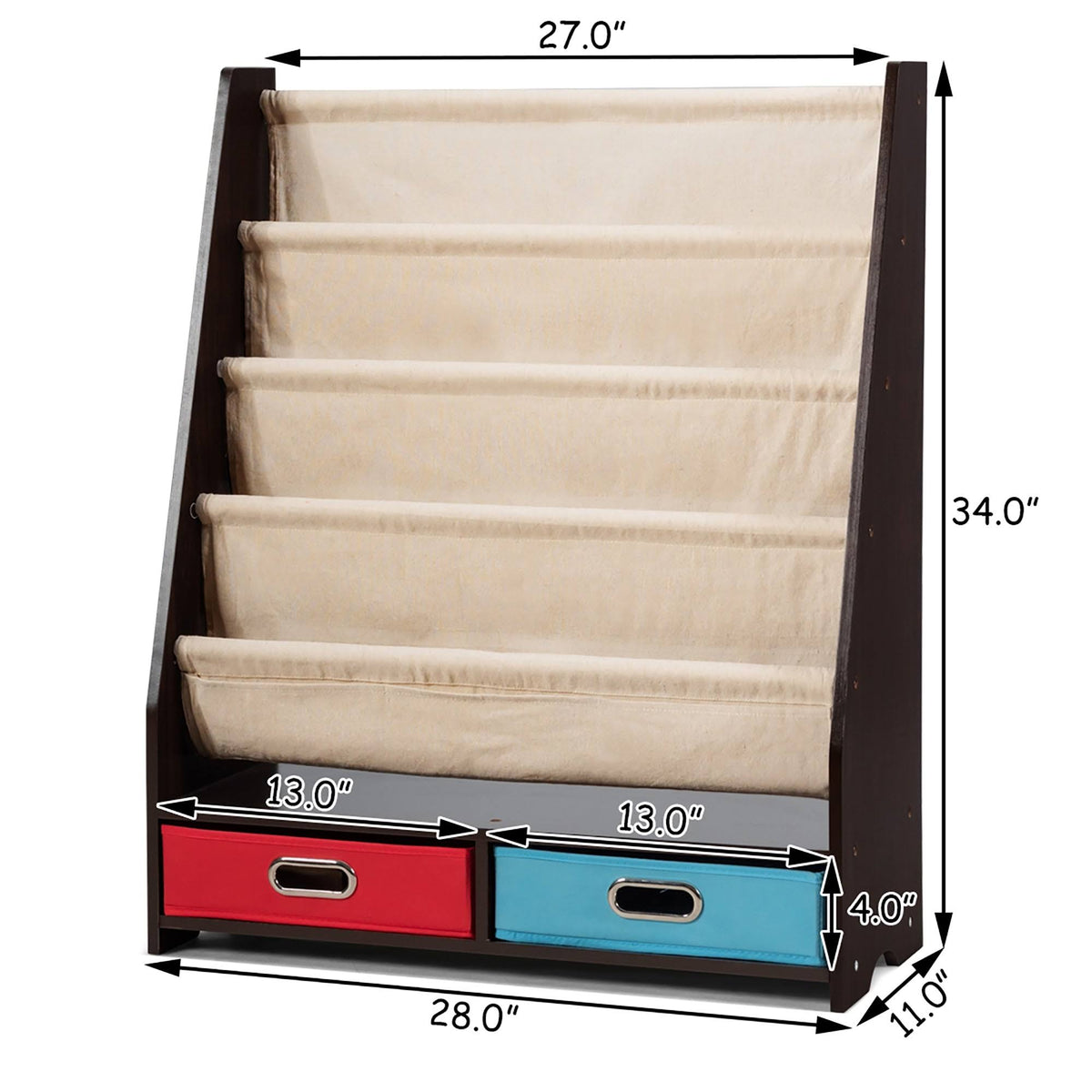 Beige Kids Book Rack Storage Bookshelf R4696