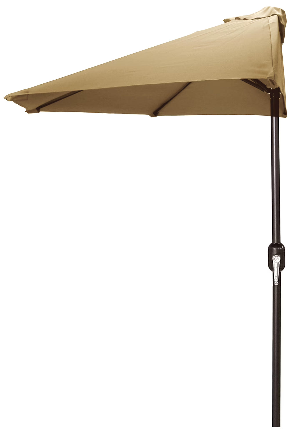 Khaki Solid Outdoor Patio Umbrella with Crank Opening Q902919
