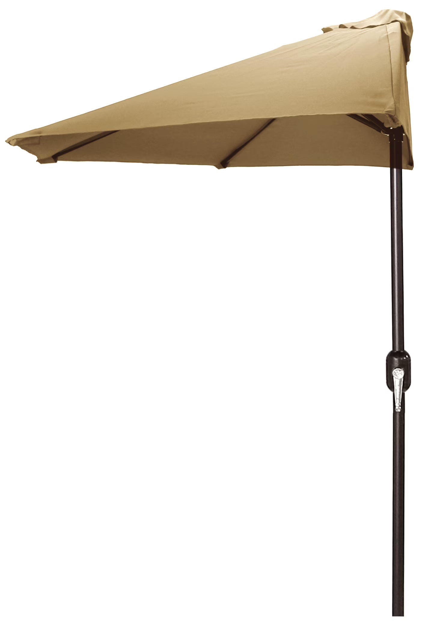 Khaki Solid Outdoor Patio Umbrella with Crank Opening Q902919