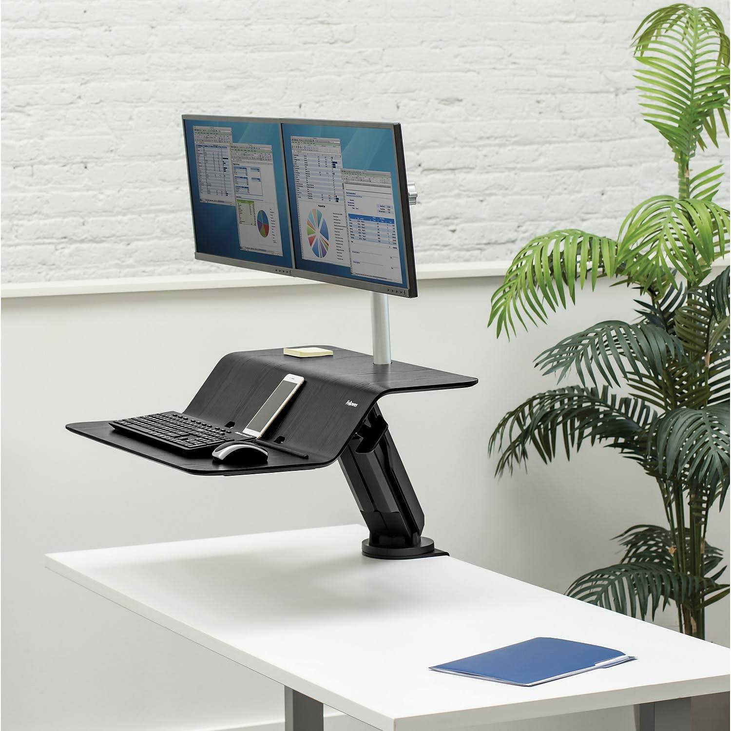 Black Sit-Stand Workstation V4041