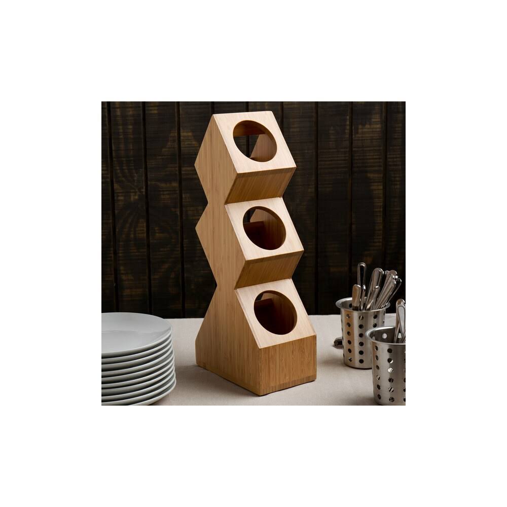 Bamboo 3-Compartment Cylinder Display S692