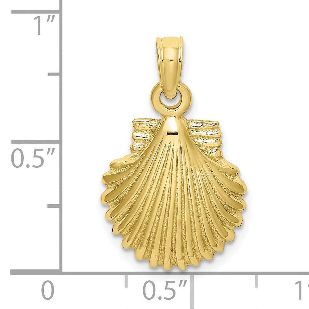 10K Yellow Gold Scallop Shell Charm N9533