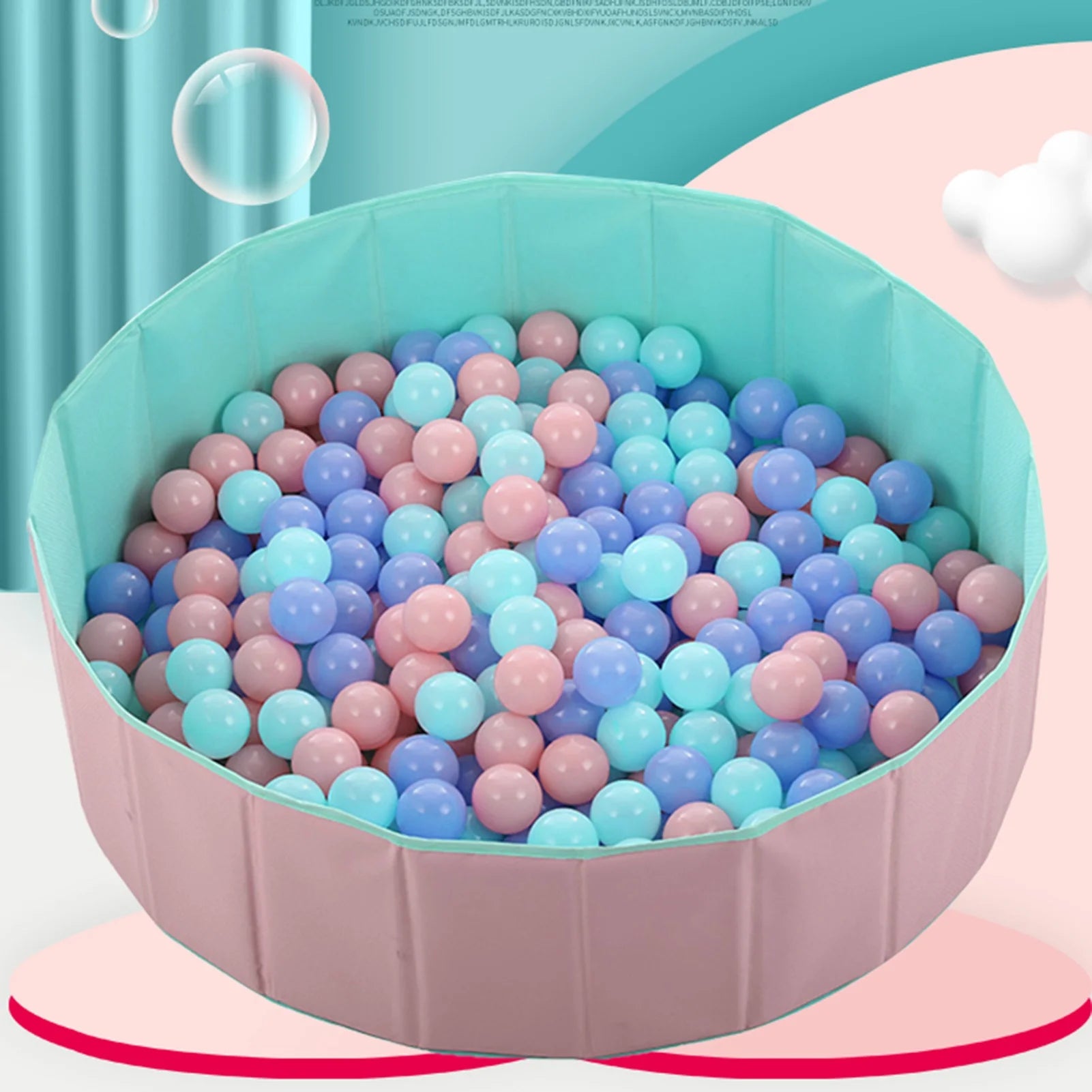 100Pcs Crush Proof Plastic Play Balls B898