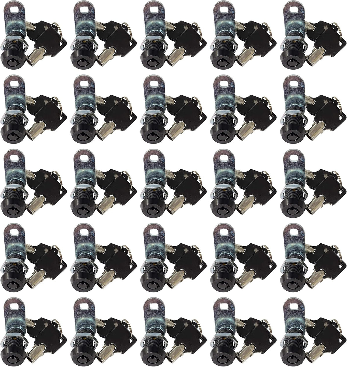 5/8 Inch Chrome Tubular Cam Lock, Pack of 10 Y370