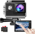 4K 30FPS Touch Screen Wifi Sports Underwater Camera with 2 Rechargeable Batteries F68223
