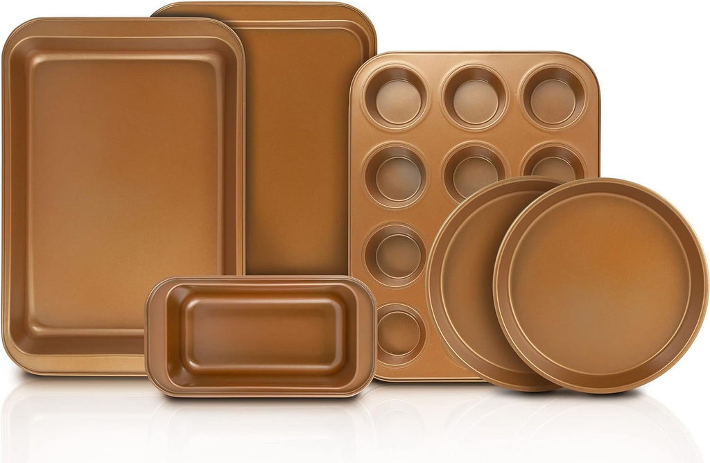 Copper Nonstick Bakeware Set 6 Piece E452