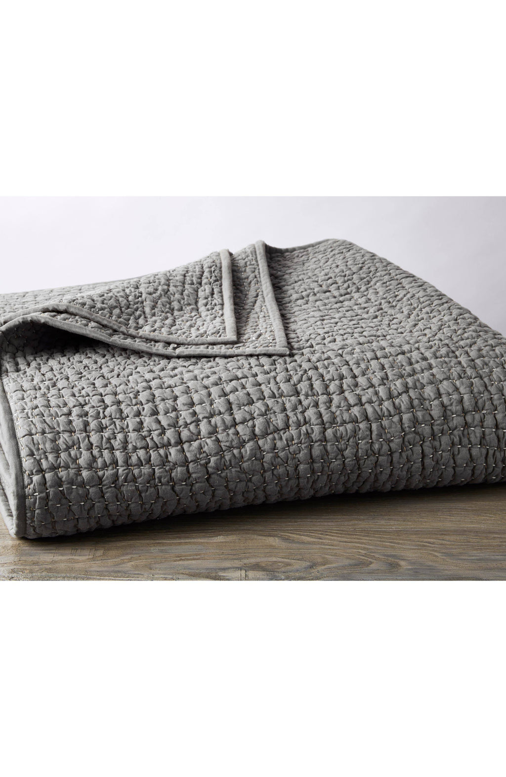 Organic Handstitched Quilt, Slate, Full/Queen D6302