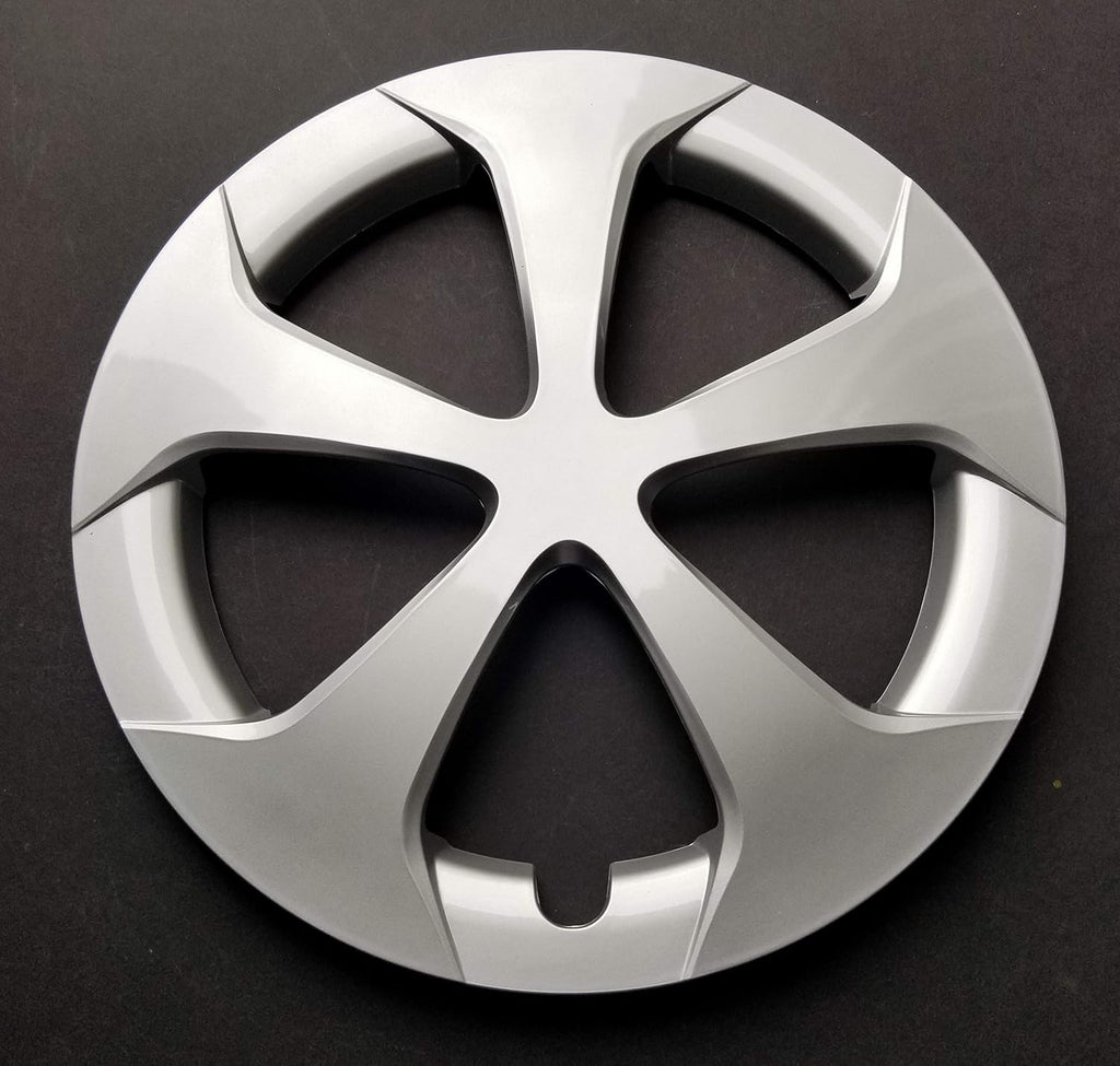 15 Inch 5 Spoke Silver Plastic Wheel Covers Set of 4 J13480