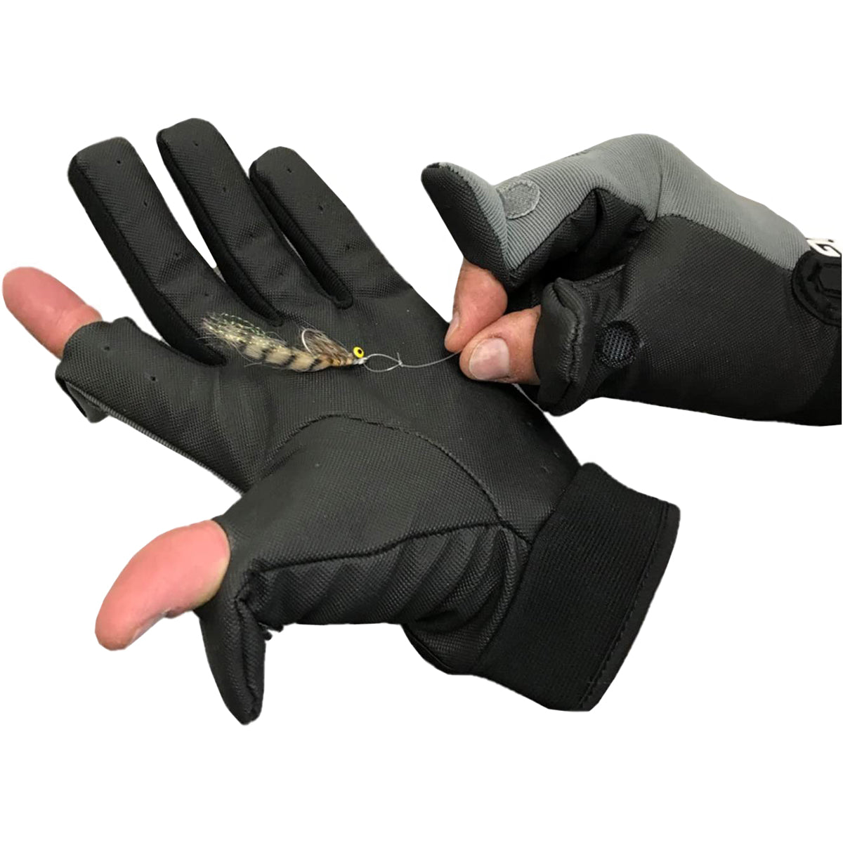 Black Slit Finger Gloves B892