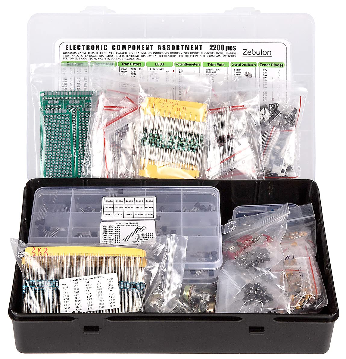 2200 pcs Electronic Component Assortment Kit J543