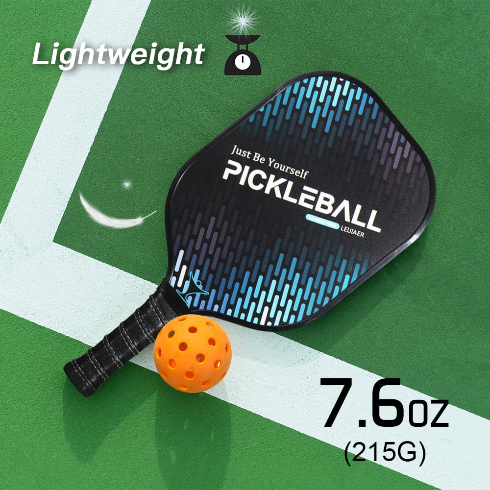 Carbon Fiber Pickleball Paddle and Ball Set, 1 Racket 2 Balls Q80957
